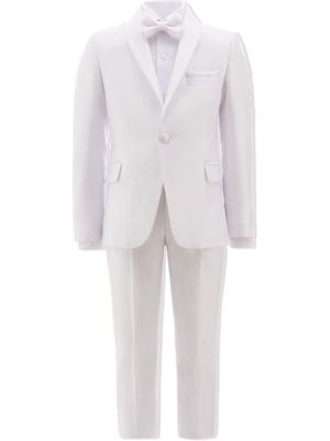 Moustache shawl lapel suit set - White