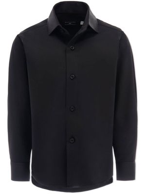 Moustache solid-color dress shirt - Black