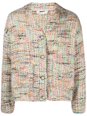 MOUTY Cardi tweed wool cardigan - Neutrals