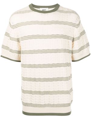 MOUTY Maille Pine pointelle-knit T-shirt - Neutrals