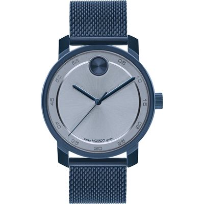 Movado Bold Access Mesh Strap Watch, 41mm in Grey/Blue 