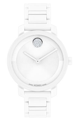 Movado Bold Evolution 2.0 Bracelet Watch, 34mm in White 