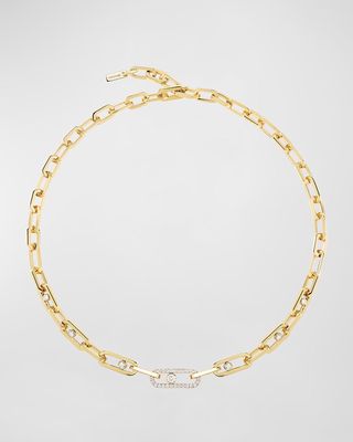 Move Link 18K Yellow Gold Diamond Necklace