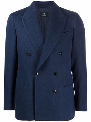 MP Massimo Piombo double-breasted structured blazer - Blue