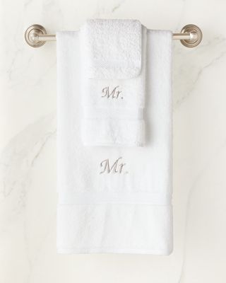 "Mr. and Mr." Six-Piece Cotton Towel Set