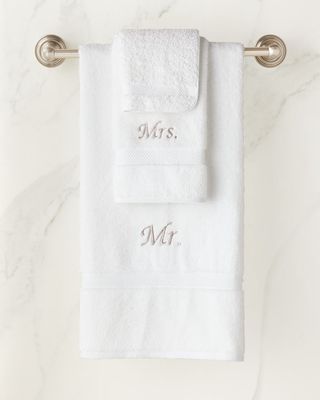 "Mr. and Mrs." Six-Piece Cotton Towel Set