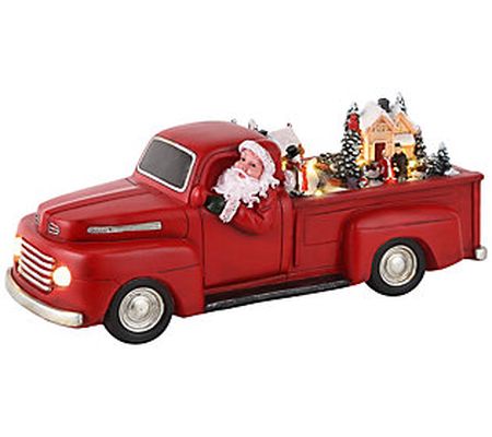 Mr. Christmas 14" Animated Nostalgic Red Truck - Santa
