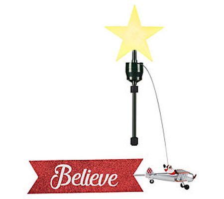 Mr. Christmas Santa's Biplane Animated Tree Top per