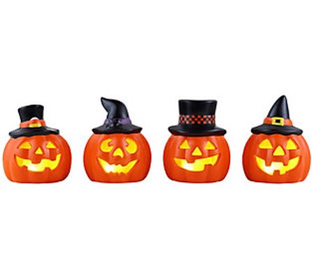 Mr. Halloween Ceramic Pumpkin Mini Set of 4