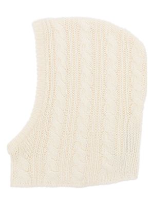 Mr. Mittens cable-knit wool-cashmere balaclava - Neutrals