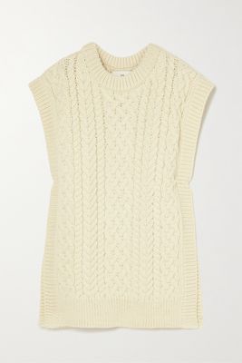 Mr Mittens - Cable-knit Wool Vest - Cream