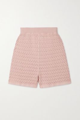 Mr Mittens - Pointelle-knit Cotton Shorts - Pink