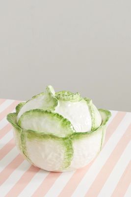 Mrs. Alice - Capri Lettuce Ceramic Serving Bowl - Green