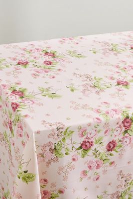Mrs. Alice - Nancy Rose Floral-print Cotton Tablecloth - Pink