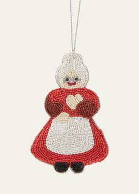 Mrs. Claus Beaded Christmas Ornament