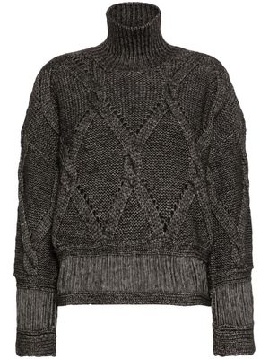 MRZ cable-knit jumper - Grey