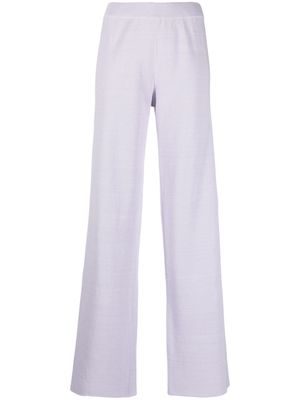 MRZ flared linen trousers - Purple