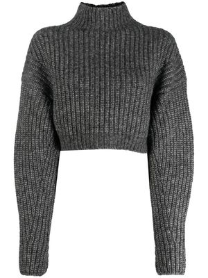 MRZ ribbed-knit cropped jumper - Grey