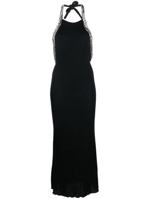 MRZ ribbed-knit halterneck dress - Black