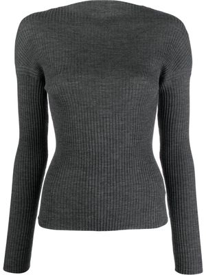 MRZ ribbed-knit long-sleeve top - Grey