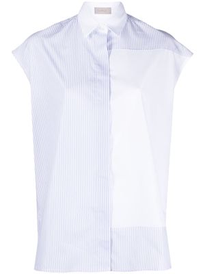 MRZ striped sleeveless cotton shirt - Blue