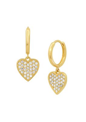 Ms x Srj 14K Yellow Gold & 0.50 TCW Diamond Heart Earrings