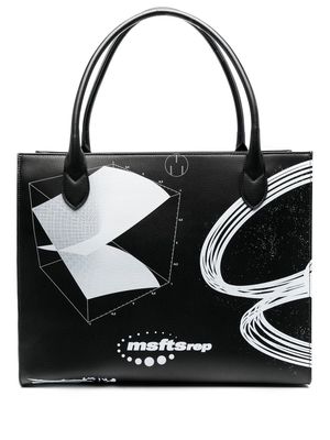 MSFTSrep graphic-print tote bag - Black