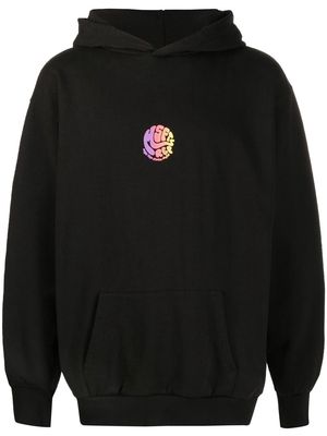 MSFTSrep logo-print cotton hoodie - Black