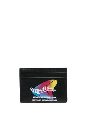MSFTSrep logo-print faux-leather cardholder - Black