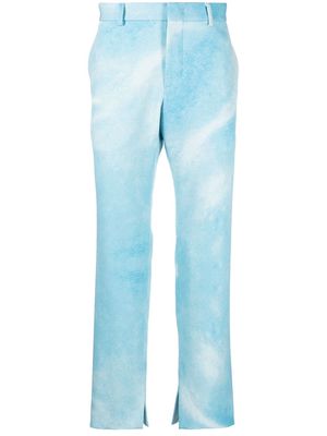 MSFTSrep tie-dye effect trousers - Blue