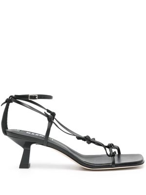 MSGM 50mm leather sandals - Black