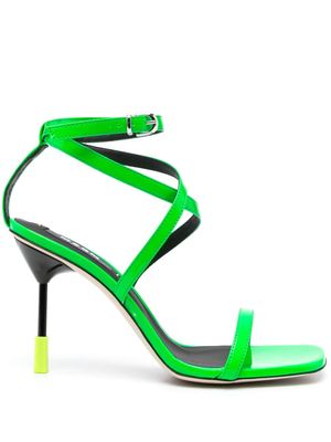 MSGM 95mm leather sandals - Green