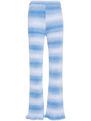 MSGM abstract-pattern knitted trousers - Blue