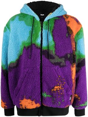 MSGM abstract-print hoodie - Multicolour