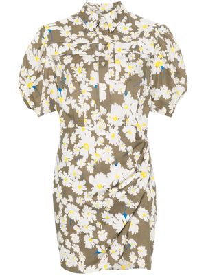 MSGM all-over floral-print dress - Green