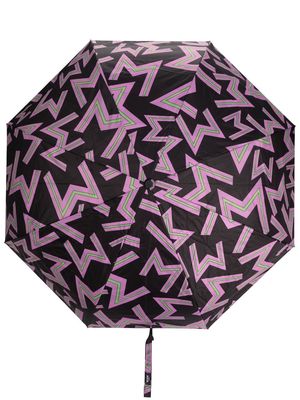 MSGM all-over logo-print umbrella - Black