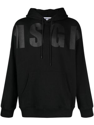 MSGM appliqué logo hoodie - Black