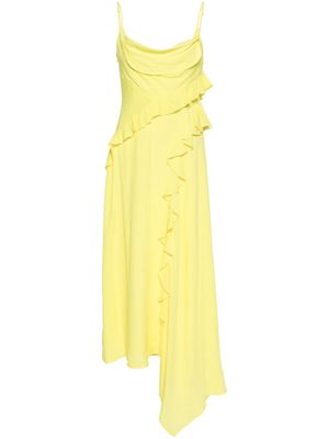 MSGM asymmetric ruffled dress - Yellow