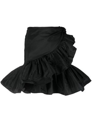 MSGM asymmetric ruffled mini skirt - Black