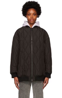 MSGM Black Quilted Jacket