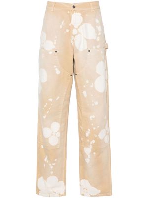 MSGM bleached carpenter trousers - Brown