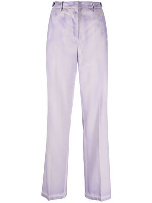 MSGM bleached high-waisted trousers - Purple