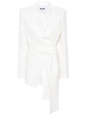 MSGM bow-detail blazer - White