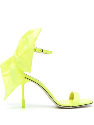 MSGM bow-detail leather sandals - Green