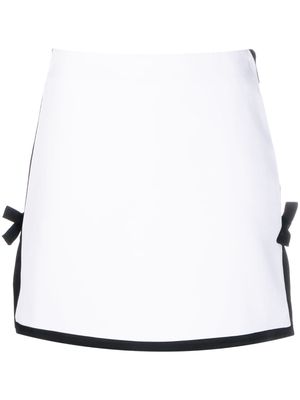 MSGM bow-detail mini skirt - White