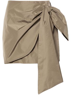 MSGM bow-embellished mini skirt - Neutrals
