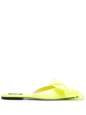 MSGM bow pointed-toe flip flops - Green