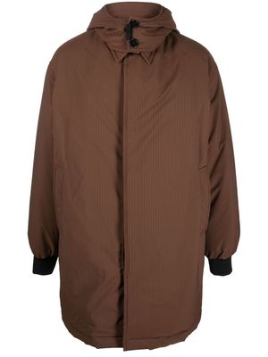 MSGM button-up mid-length parka - Brown