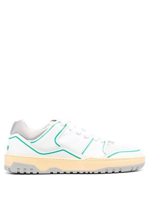 MSGM calf leather sneakers - White
