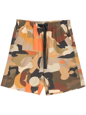 MSGM camouflage-print cotton bermuda shorts - Brown